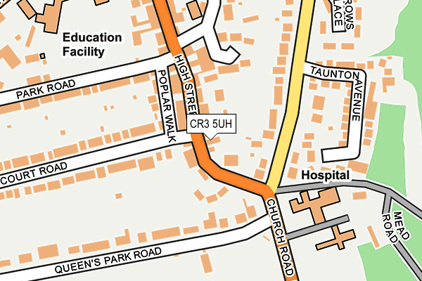 CR3 5UH map - OS OpenMap – Local (Ordnance Survey)