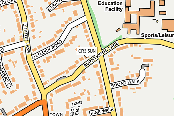 CR3 5UN map - OS OpenMap – Local (Ordnance Survey)