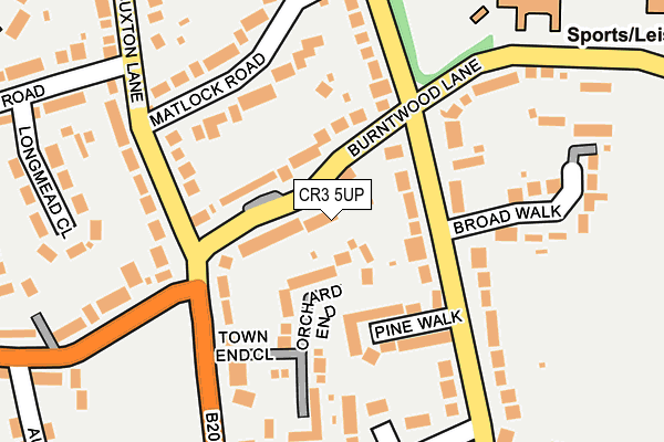 CR3 5UP map - OS OpenMap – Local (Ordnance Survey)