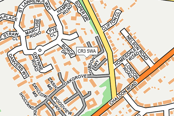 CR3 5WA map - OS OpenMap – Local (Ordnance Survey)