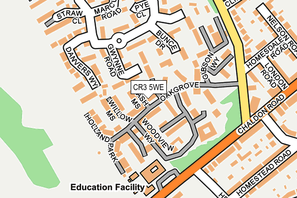 CR3 5WE map - OS OpenMap – Local (Ordnance Survey)