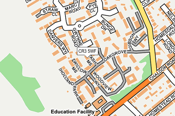 CR3 5WF map - OS OpenMap – Local (Ordnance Survey)