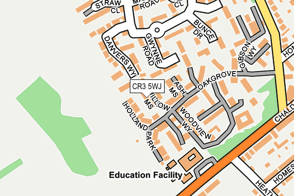 CR3 5WJ map - OS OpenMap – Local (Ordnance Survey)