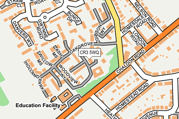 CR3 5WQ map - OS OpenMap – Local (Ordnance Survey)