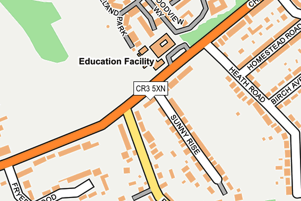 CR3 5XN map - OS OpenMap – Local (Ordnance Survey)