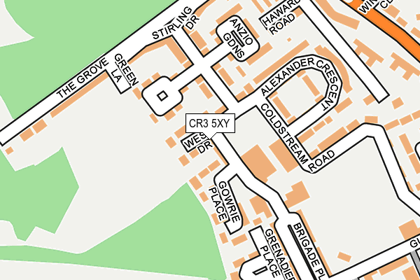 CR3 5XY map - OS OpenMap – Local (Ordnance Survey)
