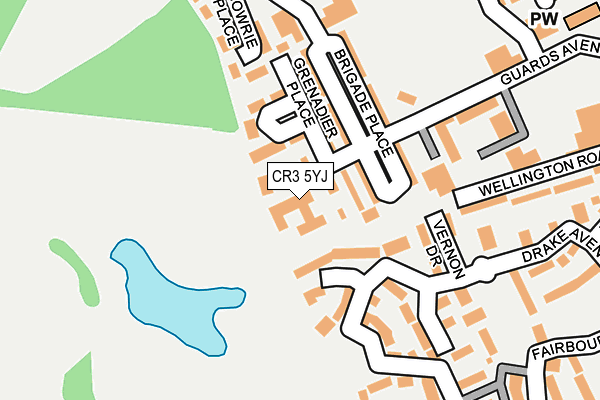 CR3 5YJ map - OS OpenMap – Local (Ordnance Survey)