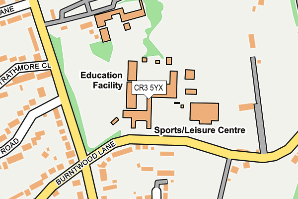 CR3 5YX map - OS OpenMap – Local (Ordnance Survey)