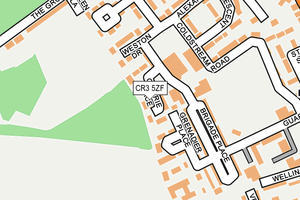 CR3 5ZF map - OS OpenMap – Local (Ordnance Survey)