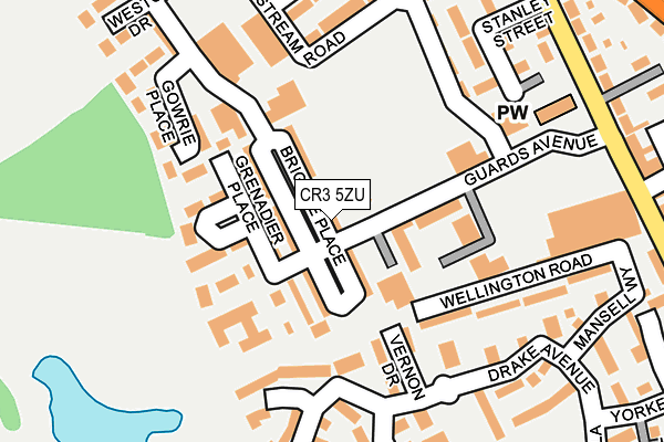 CR3 5ZU map - OS OpenMap – Local (Ordnance Survey)