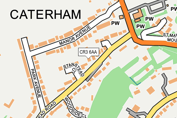 CR3 6AA map - OS OpenMap – Local (Ordnance Survey)