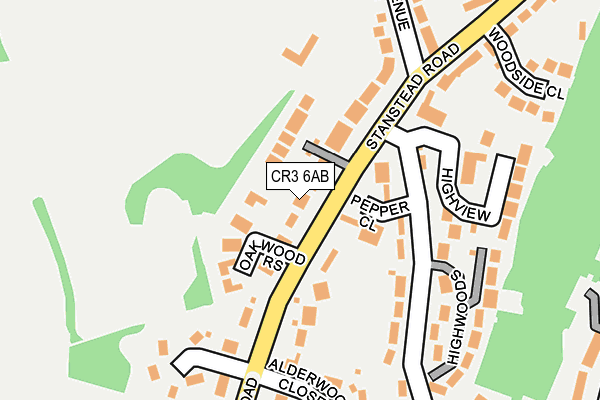 CR3 6AB map - OS OpenMap – Local (Ordnance Survey)