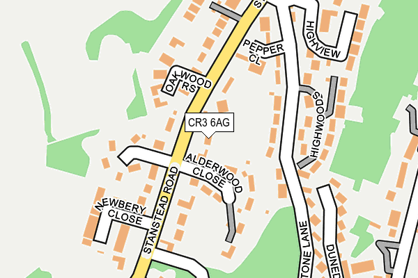 CR3 6AG map - OS OpenMap – Local (Ordnance Survey)