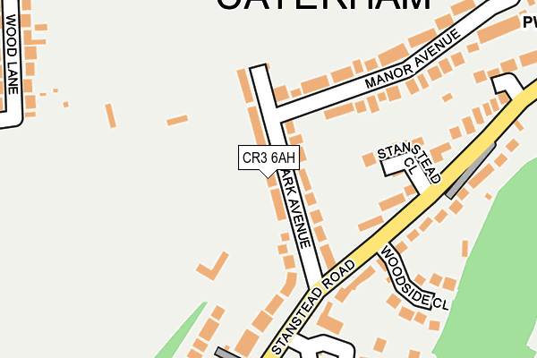 CR3 6AH map - OS OpenMap – Local (Ordnance Survey)