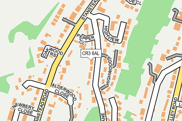 CR3 6AL map - OS OpenMap – Local (Ordnance Survey)