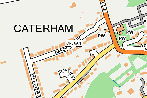 CR3 6AN map - OS OpenMap – Local (Ordnance Survey)