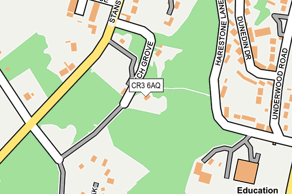 CR3 6AQ map - OS OpenMap – Local (Ordnance Survey)