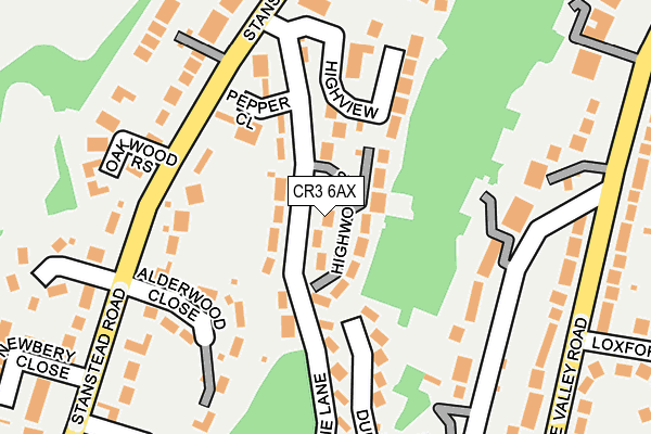 CR3 6AX map - OS OpenMap – Local (Ordnance Survey)