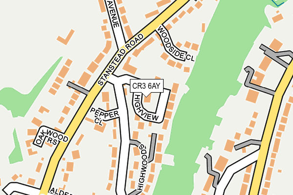 CR3 6AY map - OS OpenMap – Local (Ordnance Survey)