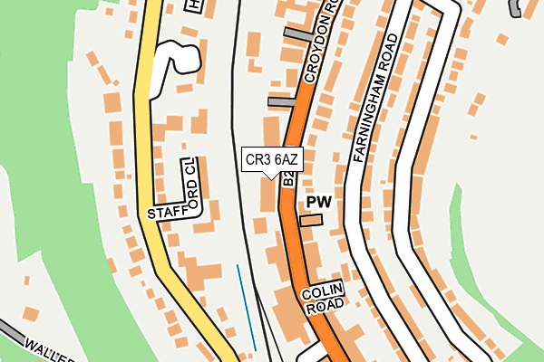 CR3 6AZ map - OS OpenMap – Local (Ordnance Survey)