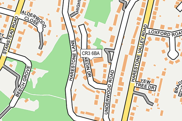 CR3 6BA map - OS OpenMap – Local (Ordnance Survey)