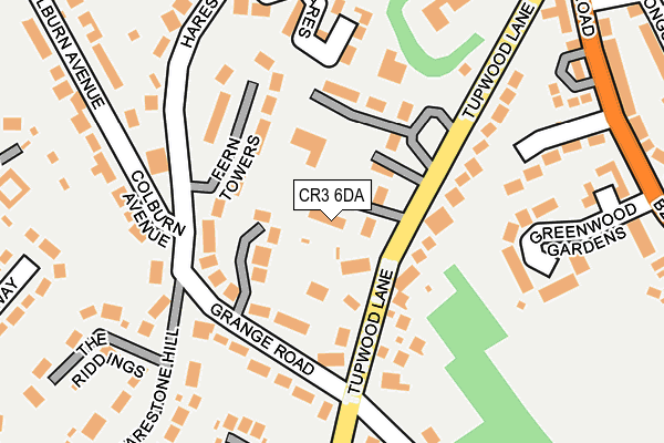 CR3 6DA map - OS OpenMap – Local (Ordnance Survey)