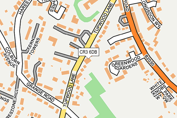 CR3 6DB map - OS OpenMap – Local (Ordnance Survey)