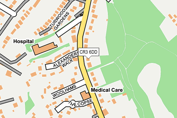 CR3 6DD map - OS OpenMap – Local (Ordnance Survey)