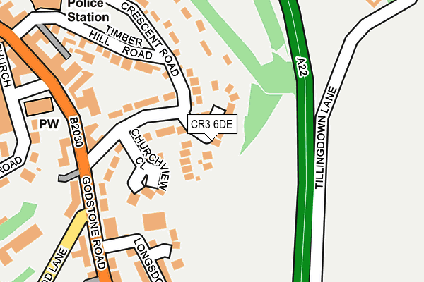 CR3 6DE map - OS OpenMap – Local (Ordnance Survey)