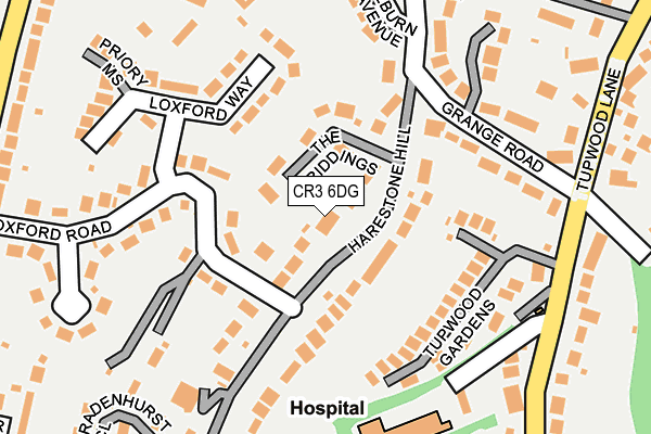 CR3 6DG map - OS OpenMap – Local (Ordnance Survey)