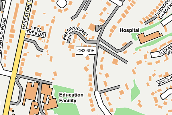 CR3 6DH map - OS OpenMap – Local (Ordnance Survey)