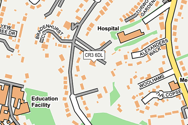 CR3 6DL map - OS OpenMap – Local (Ordnance Survey)