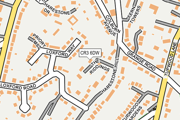 CR3 6DW map - OS OpenMap – Local (Ordnance Survey)