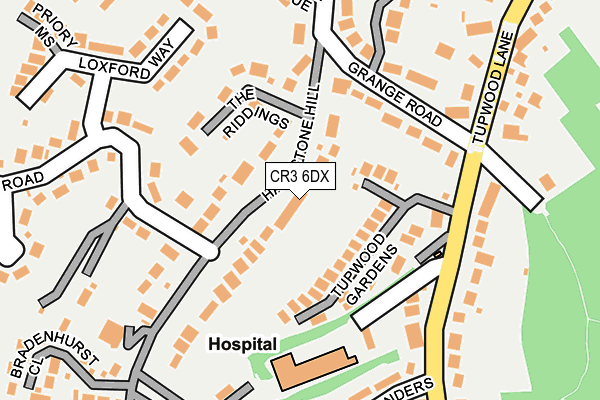 CR3 6DX map - OS OpenMap – Local (Ordnance Survey)