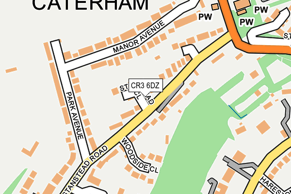 CR3 6DZ map - OS OpenMap – Local (Ordnance Survey)