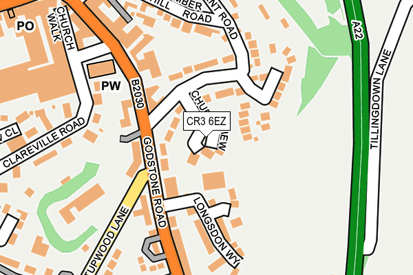 CR3 6EZ map - OS OpenMap – Local (Ordnance Survey)