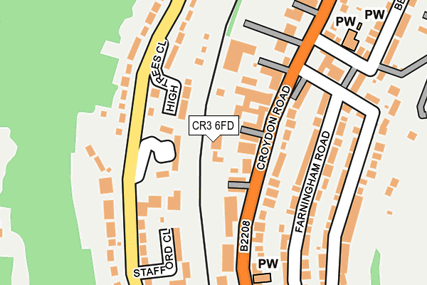 CR3 6FD map - OS OpenMap – Local (Ordnance Survey)