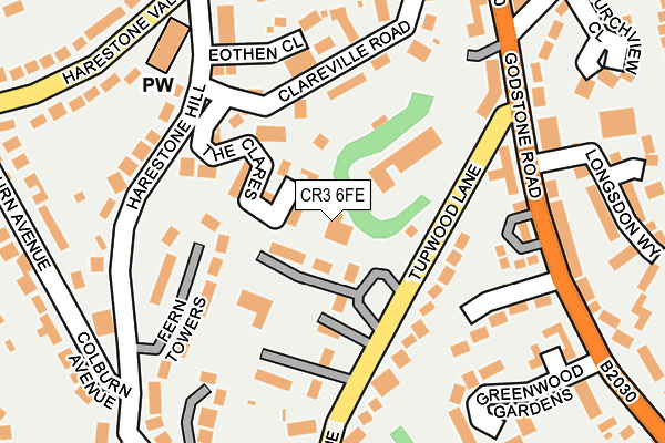 CR3 6FE map - OS OpenMap – Local (Ordnance Survey)
