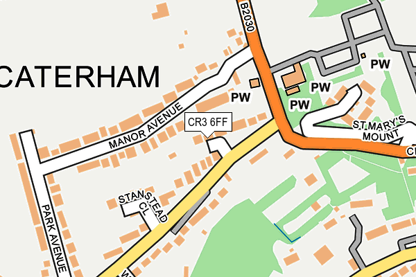 Map of CATERHAM COURT (RESIDENTS) LIMITED at local scale