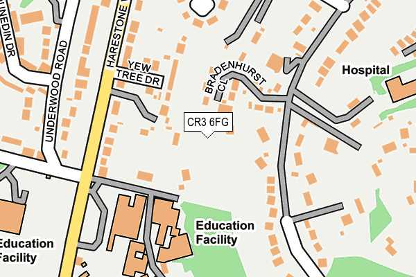 CR3 6FG map - OS OpenMap – Local (Ordnance Survey)