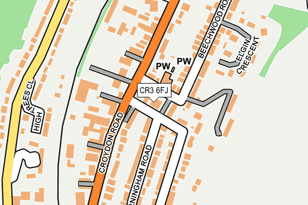 CR3 6FJ map - OS OpenMap – Local (Ordnance Survey)