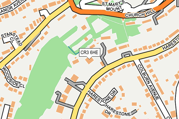 CR3 6HE map - OS OpenMap – Local (Ordnance Survey)
