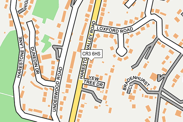 CR3 6HS map - OS OpenMap – Local (Ordnance Survey)