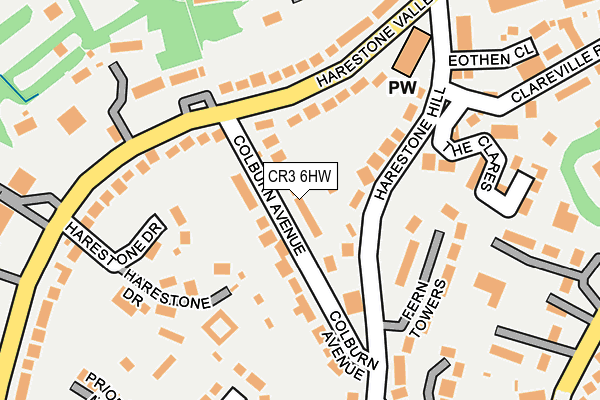 CR3 6HW map - OS OpenMap – Local (Ordnance Survey)