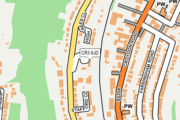 CR3 6JD map - OS OpenMap – Local (Ordnance Survey)