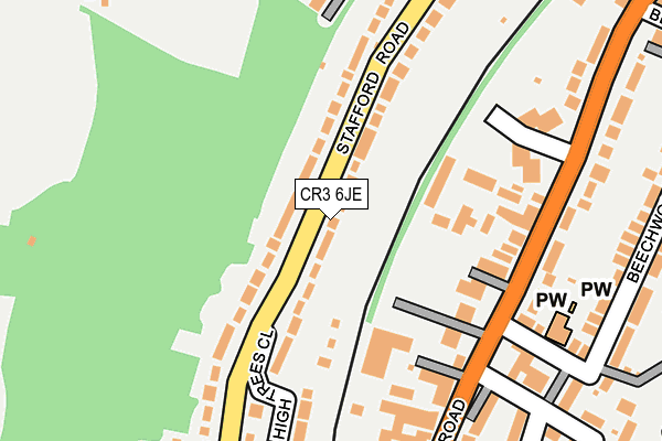 CR3 6JE map - OS OpenMap – Local (Ordnance Survey)