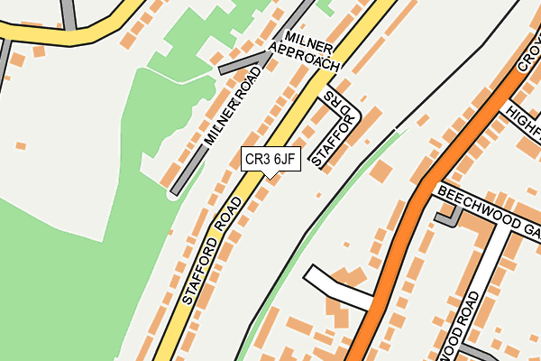 CR3 6JF map - OS OpenMap – Local (Ordnance Survey)
