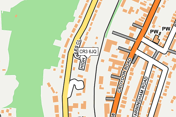 CR3 6JQ map - OS OpenMap – Local (Ordnance Survey)