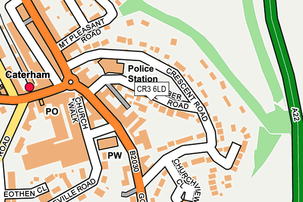 CR3 6LD map - OS OpenMap – Local (Ordnance Survey)