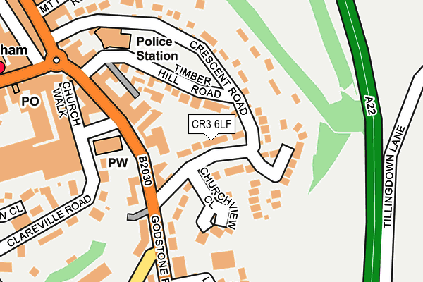 CR3 6LF map - OS OpenMap – Local (Ordnance Survey)